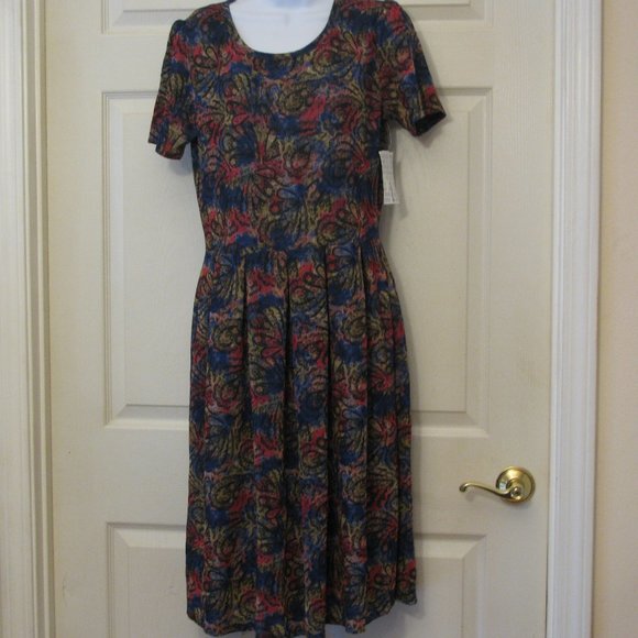 LuLaRoe Dresses Lularoe Amelia Dress Large 48 Fit Flare Full Skirt
